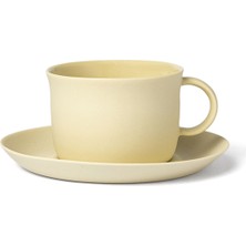 Masuma Ceramics Lemon Porselen Double Türk Kahvesi Fincan ve Tabağı 150 ml
