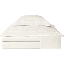 Valeron Leggero Beyaz Pamuk Saten Jakar King Size Nevresim Takımı 240 x 220 cm