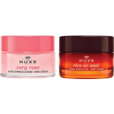 Nuxe Gül Özlü Besleyici Dudak Kremi + Rêve De Miel Besleyici Onarıcı Dudak Kremi 2'li Set