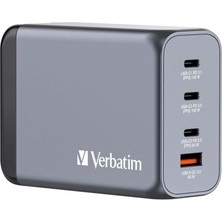 Verbatim 32205 GNC-240 240W 1 x Usb-C® 140W /1 x Usb-C® 100W / 1 x Usb-C® 65W / 1 x Usb-A Qc 3.0 (Eu/uk/us Gan Charger Hızlı Şarj Cihazı