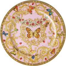 Le Jardin De Versace Renkli Desenli Porselen Servis Tabağı 30 cm