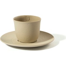 Masuma Ceramics Mink Single Vizon Porselen Espresso Bardağı ve Tabağı