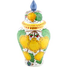 Feeling Good Inside Sicilian Lemon Collection Handmade Seramik Limoncello Büyük Vazo
