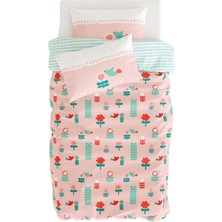 Itsy Bitsy Kids Amulet Pembe Pamuk Saten Çift Taraflı Bebek Nevresim Seti 100 x 150 cm