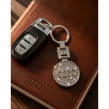 Rosetr Lüks Taşlı Metal Anahtarlık Audi Uyumlu Aksesuar A1 A3 A4 A5 A6 A7 Q3 Q5 Q7