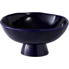 Edizione Living Ayaklı Kobalt Stoneware Küçük Servis Standı