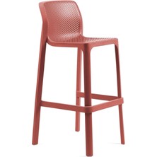 Nardi Net Corallo Kırmızı Bar Sandalyesi