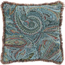 Saloni Lazure Turkuaz Dokuma Kırlent 50 x 50 cm
