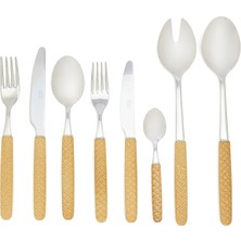 Neva Posateria Creativa Intreccio Collection Bej 74 Parça Çatal Bıçak Kaşık Seti
