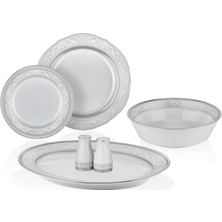 Noritake Glendonald Platınum Beyaz Porselen 29 Parça 12 Kişilik Yemek Takımı