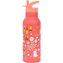Kids Living Etc. Little Lovely Fun Pembe Çelik Pipetli Çocuk Termos Suluk