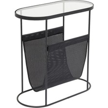 Kare Design Mesh Journal Cam Gazete Sehpası