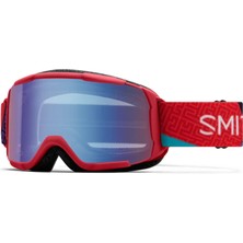 Smith Daredevil Goggle Crimson A-Maze-Zing Blue Sensor Mirror Unisex Çocuk Kayak Gözlüğü
