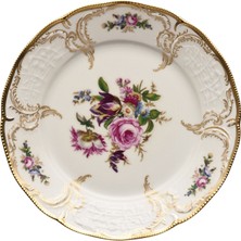 Rosenthal Sanssouci Elfenbein Diplomat Desenli Porselen Pasta Tabağı 21 cm