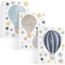 Pop By Gaea Suluboya Balon ve Yıldız Duvar Stickerı