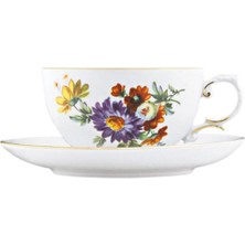 Fürstenberg Alt Furstenberg Bunte Blume Porselen Çay Fincanı