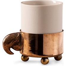 Atelier Terra Madre Papanok Bronz Beyaz Porselen Espresso Fincanı
