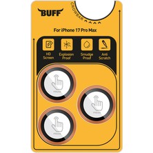 Bufflabs iPhone 17 Pro Max Turuncu Metal Kamera Lens Koruyucu