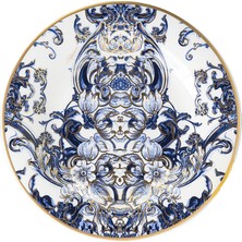 Roberto Cavalli Azulejos Mavi Beyaz Desenli Porselen Ekmek & Tatlı Tabağı 16,5 cm