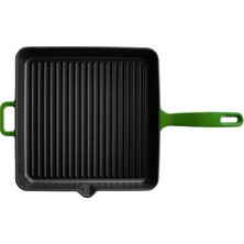 Voeux Kitchenware Foret Yeşil Kare Döküm Tava 30 cm