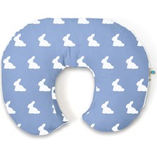 Deux Lapins %100 Pamuk Mono Lapin Royal Blue Pamuklu Müslin Bebek Emzirme Destek Yastığı
