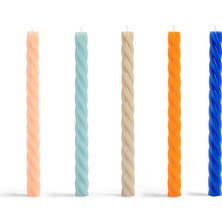 Klevering Marshmallow Şekilli Renkli 5 Adet Mum 26 cm