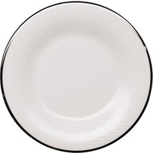 Roberto Cavalli Lizzard Platin Yılan Derisi Desenli Porselen Ekmek ve Tatlı Tabağı 16,5 cm
