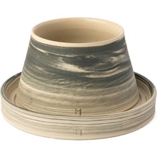Masuma Ceramics Midnight Koyu Indigo Stoneware Espresso Fincanı ve Tabağı