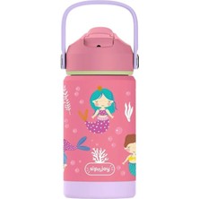 SipnJoy Flipsip Mermaid Dream Koyu Pembe Çocuk Su Termosu 360 ml