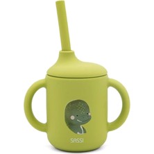 Sassi Junior Dinozor Desenli Silikon Çocuk Pipetli Suluk 120 ml