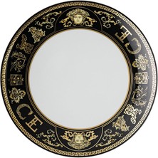 Versace Virtus Gala Siyah Porselen Pasta Tabağı 21 cm