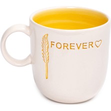 Feeling Good Inside Forever Love Mood Sarı Seramik Kupa