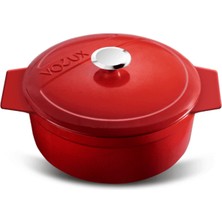 Voeux Kitchenware L'amour Kırmızı Döküm Mini Güveç Tencere 10 cm