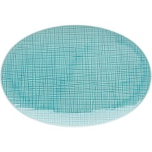 Rosenthal Mesh Mavi Oval Porselen Servis Tabağı 25 cm