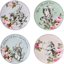 Mikasa x V&a Alice In Wonderland Porselen Fine China 4'lü Pasta Tabağı Seti