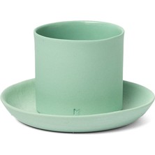 Masuma Ceramics Mint Porselen Espresso Fincanı ve Tabağı