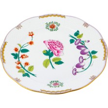 Herend Windsor Flowers Renkli Porselen Yemek Tabağı 25.5 cm