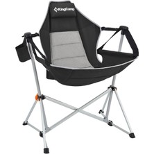 KingCamp Orchid Black Grey Salıncaklı Katlanır Kamp Sandalyesi