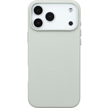 Deercase iPhone 17 Pro Max Deri Gizli Magsafe Uyumlu Premium Kamera Koruma Darbe Emici Gri Telefon Kılıfı