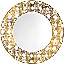 Roberto Cavalli Monogram Gold Altın Dekorlu Porselen Çukur Tabak 22 cm