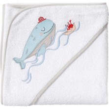 Casadora Baby Boubou %100 Organik Pamuklu Nakışlı Bebek Havlu Kundak 80 x 80 cm