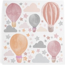 Pop By Gaea Suluboya Pembe Balon ve Yıldız Xl Duvar Etiketi