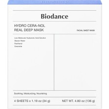 Biodance Hydro Cera-Nol Real Deep Mask Yoğun Nemlendirici 4'lü Yüz Maskesi