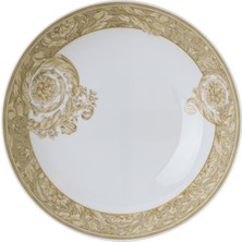 Versace Barocco Bej Porselen Çukur Tabak 22 cm