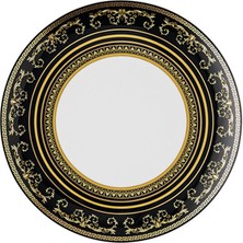Versace Virtus Gala Siyah Porselen Yemek Tabağı 28 cm