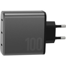 Energea Ampcharge GAN100 PD100W Koyu Gri Hızlı Şarj Aleti
