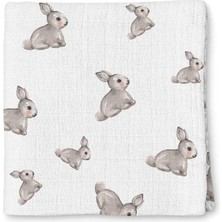 Deux Lapins %100 Pamuk Iconique Lapin Müslin Bebek Örtüsü 100X100 cm