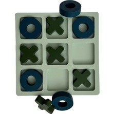 Spika & co Tic Tac Toe Nil Yeşili Lacivert Ahşap Oyuncak