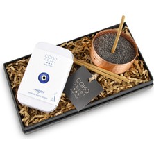 Coho Objet Coho Box Nazara Karşı Tütsü ve Meditation Bakır Tütsülük Hediye Seti