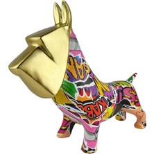 Kare Design Graffiti Pixel Köpek Figürlü Dekoratif Biblo 35 cm